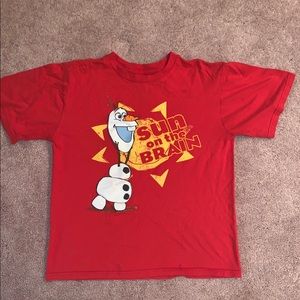 Boys red Olaf shirt